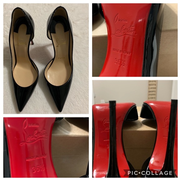 Christian Louboutin 100mm Iriza Black Patent Pump - Picture 4 of 7